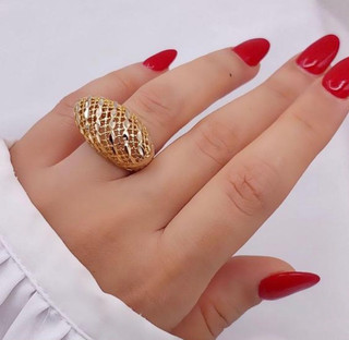 انگشتر طلاروس زنانه رنگ ثابت مشابه طلا ضمانتی