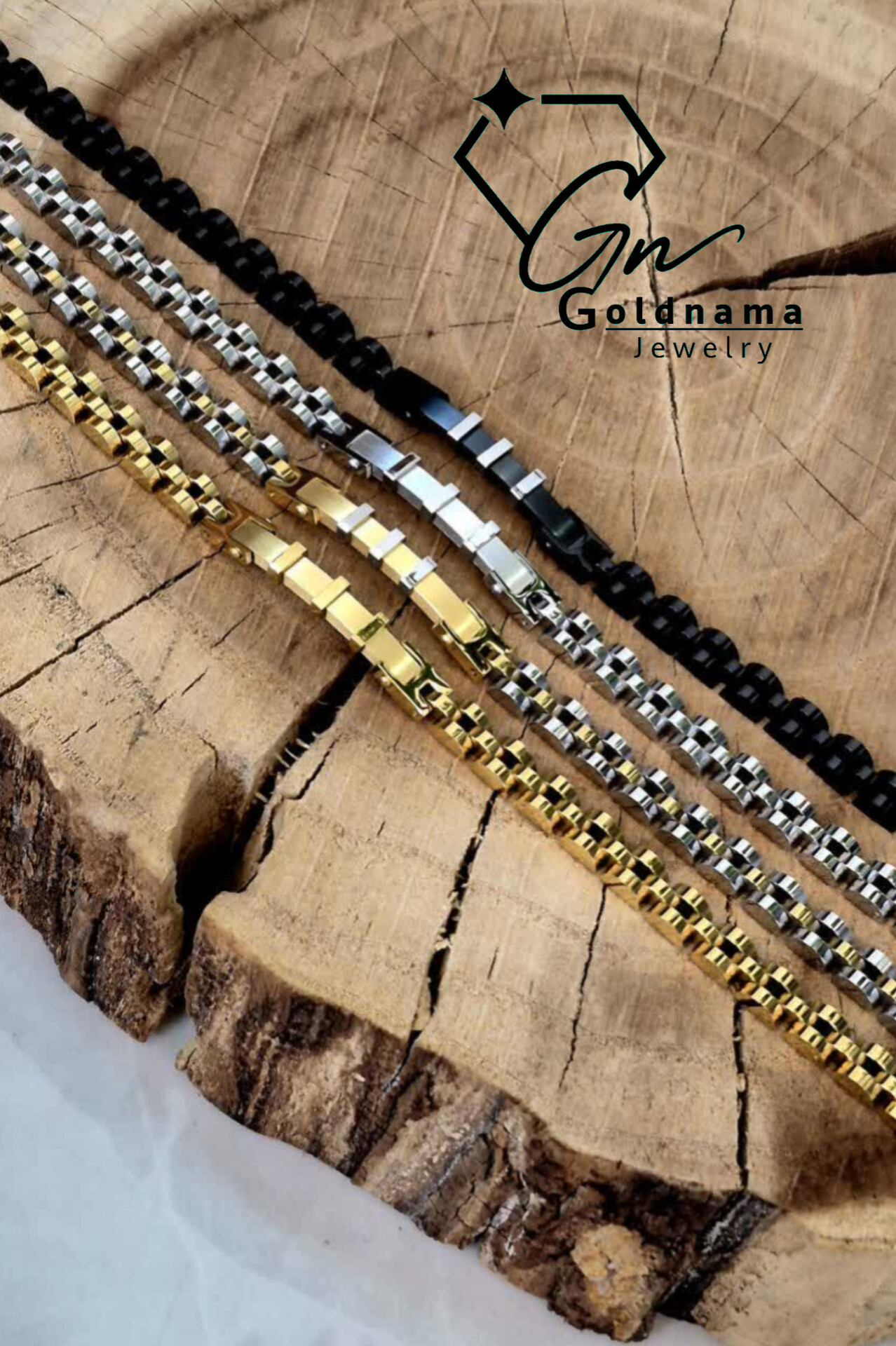 دستبند استیل رولکس پلاک دار مردانه قفل اصلی رنگ ثابت