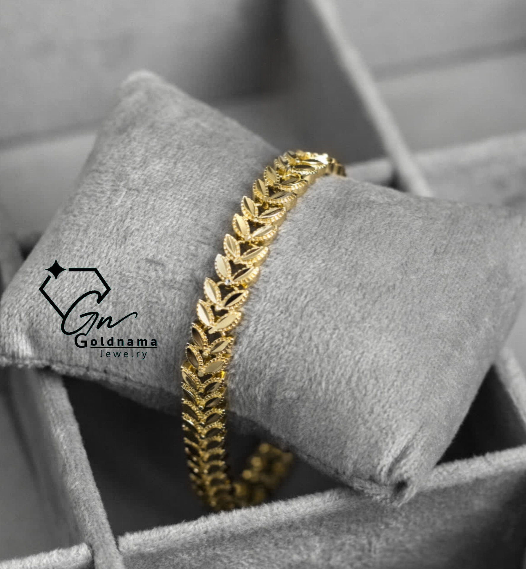 دستبند گندمی سیتی گلد زنانه طلایی رنگ ثابت مشابه طلا با کیفیت عالی و ظریف