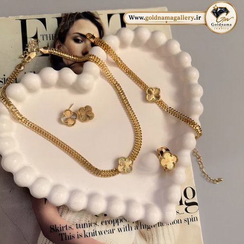 سرویس چهار تکه ونکلیف برنجی جلوه طلایی و لوکس