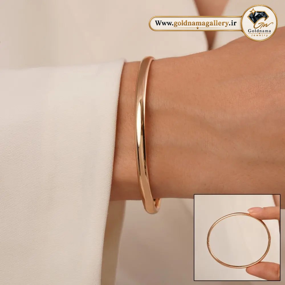 دستبند نگین دار ژوپینگ زنانه طرح طلا سایز 2