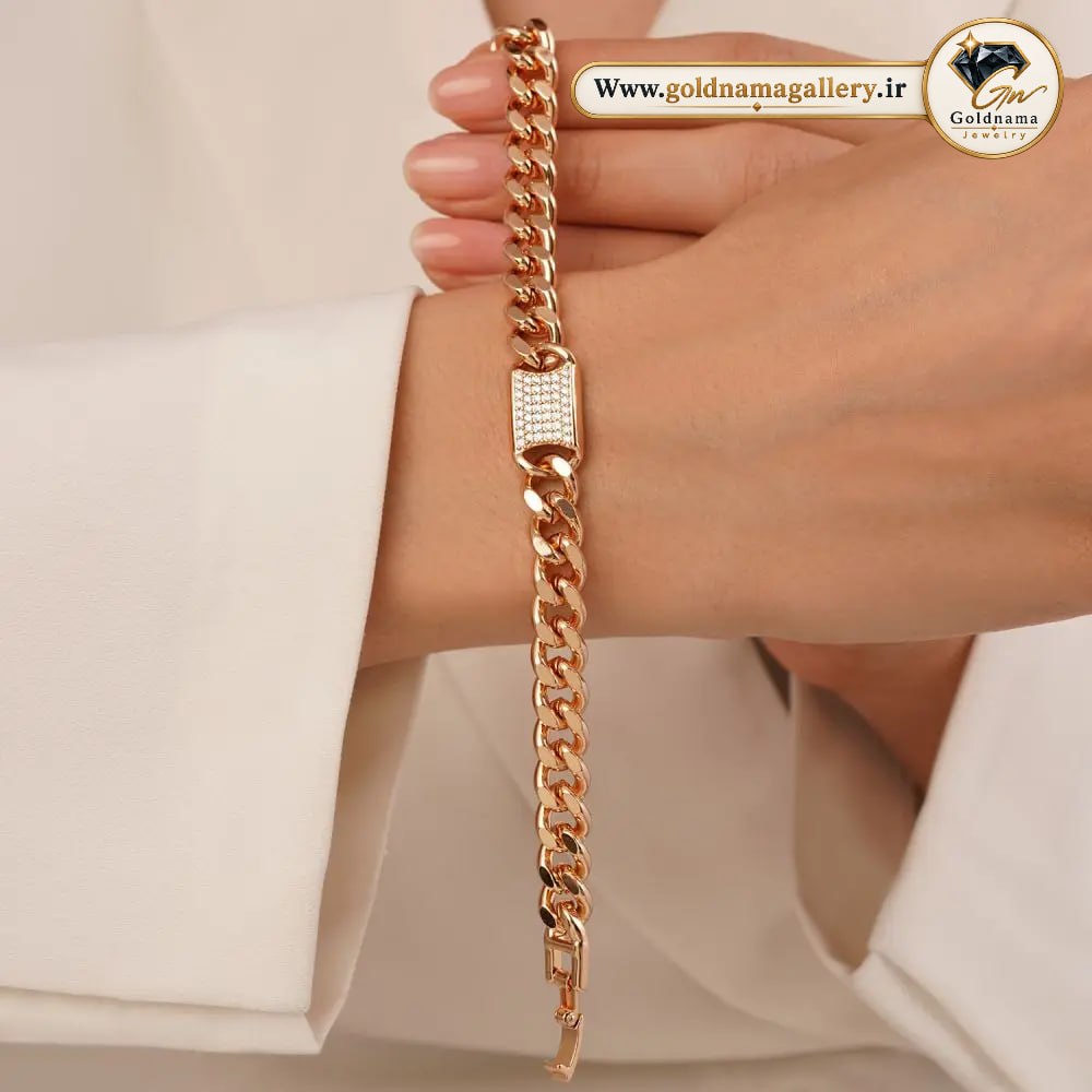 دستبند زنانه ژوپینگ زنجیری ضد حساسیت رنگ ثابت