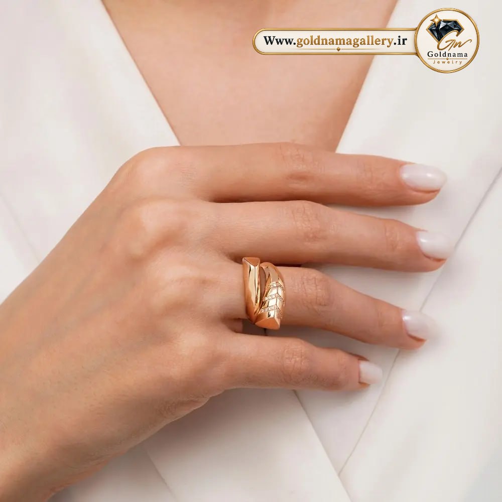 انگشتر ژوپینگ تراش‌دار مدل شیک زنانه