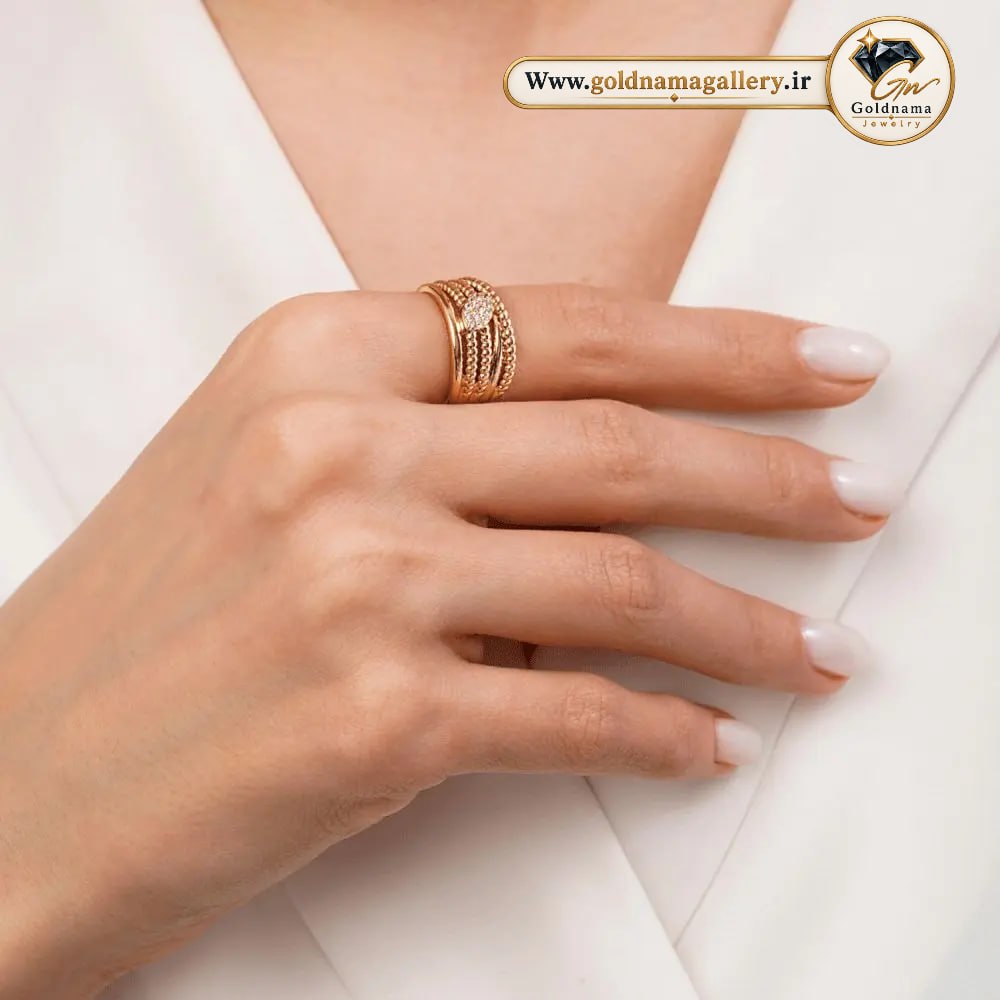 انگشتر ژوپینگ تنگین دار مشابه طلا زنانه