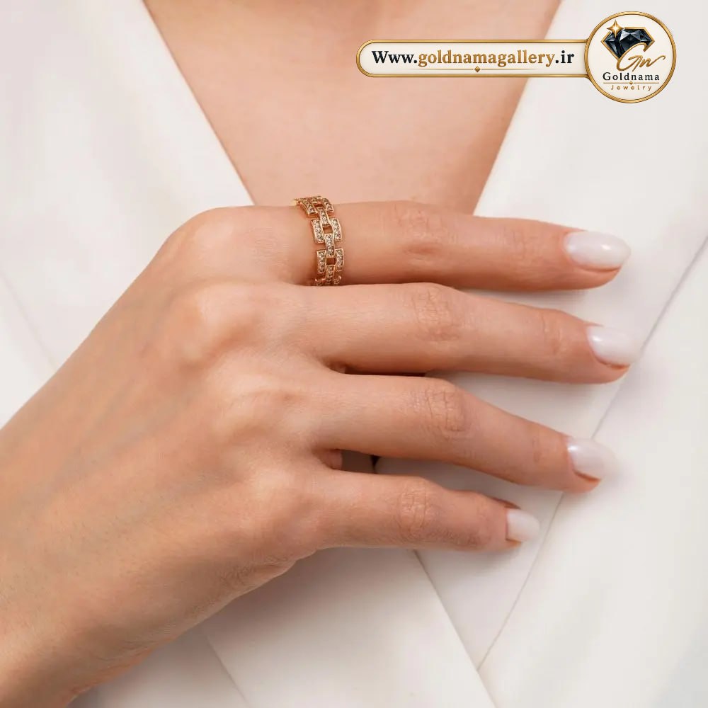 انگشتر ژوپینگ نگینی شیک مناسب هدیه