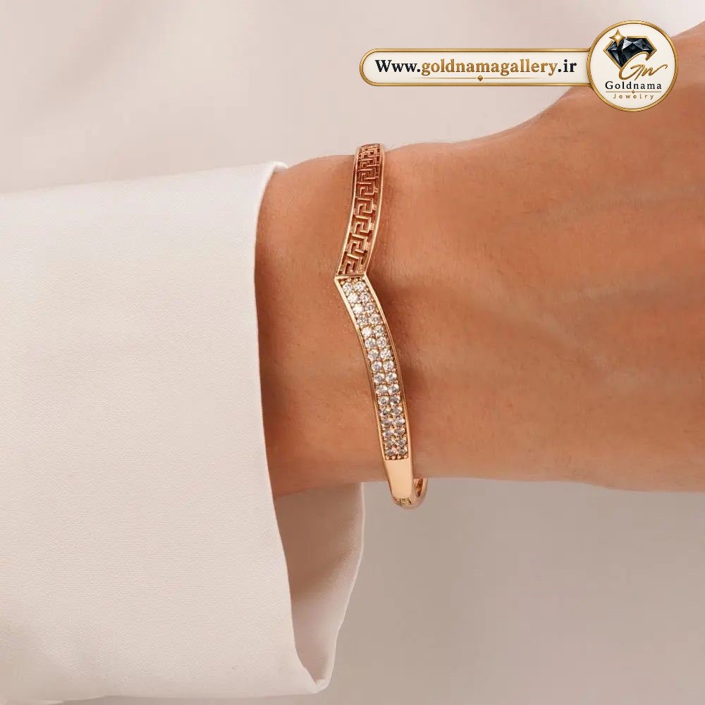 دستبند ژوپینگ مدل النگو نگین‌دار خوش‌فروش وارداتی