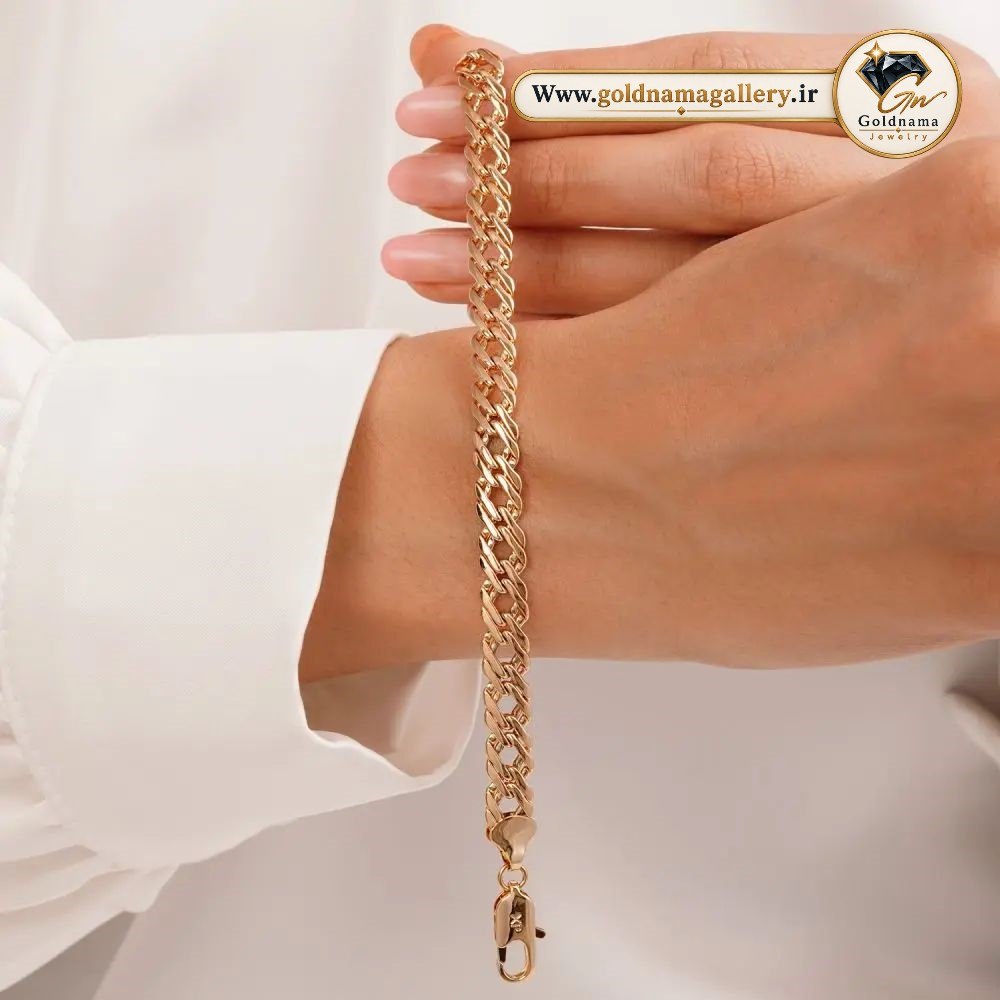 دستبند رزگلد ژوپینگ وارداتی دخترانه و زنانه 19 سانتر