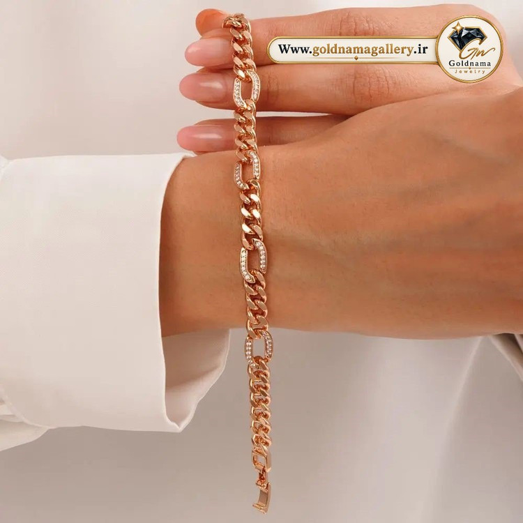 دستبند نگیندار ژوپینگ زنانه با ظاهر لوکس و طراحی متفاوت 19 سانتر