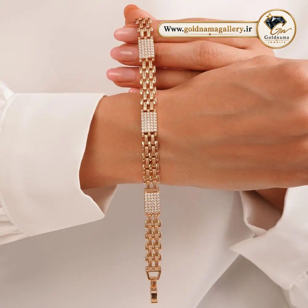دستبند  رولکسنگین‌دار وارداتی ژوپینگ مناسب هدیه خاص 19 سانتر