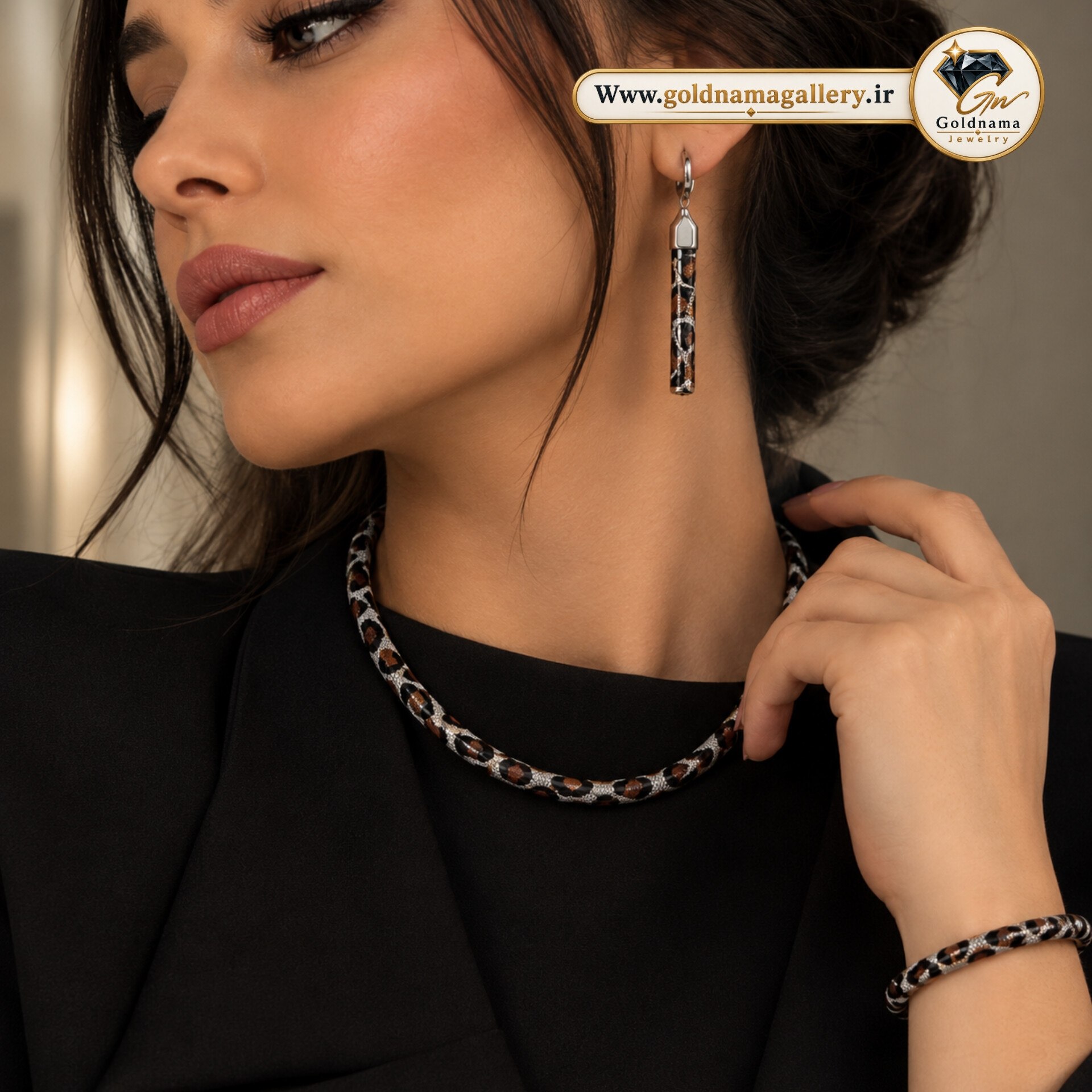 سرویس سه تیکه استیل ماری پلنگی نقره ای شیک و خاص فانتزی و دخترانه شیک